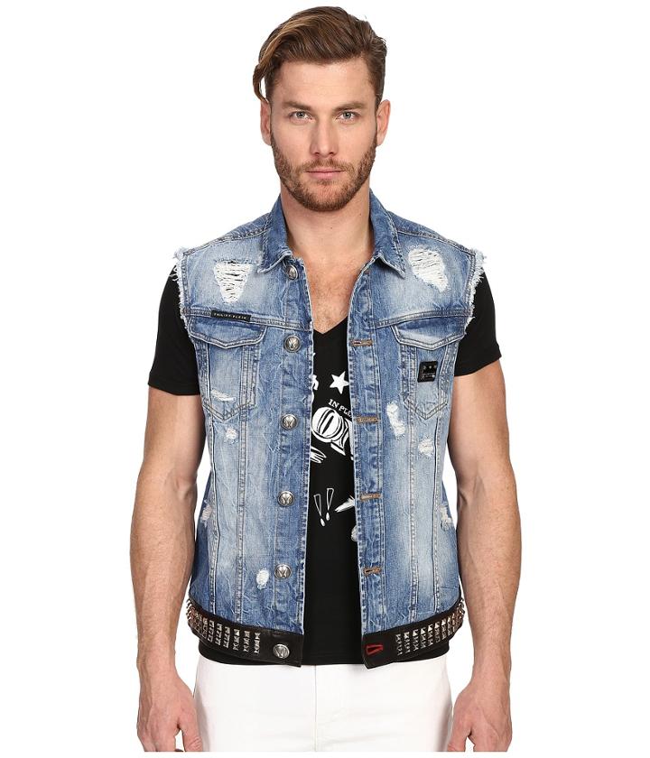 Philipp Plein - Dead Punk Denim Vest