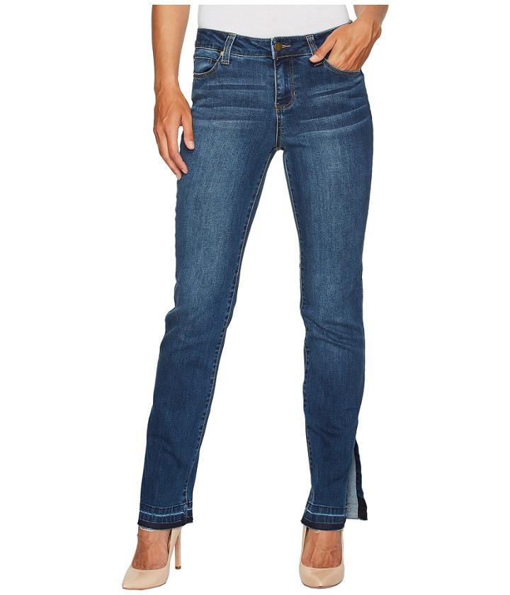 Liverpool - Tabitha Straight Jeans W/ Released Hem In Vintage Super Comfort Stretch Denim In Montauk Mid Blue