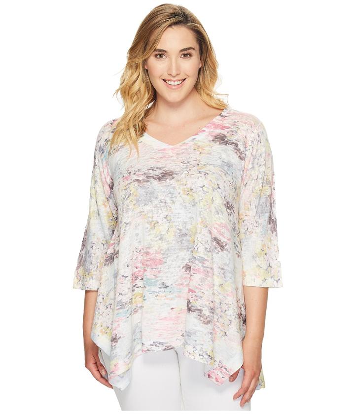 Nally &amp; Millie - Plus Size Pastel Printed Tunic