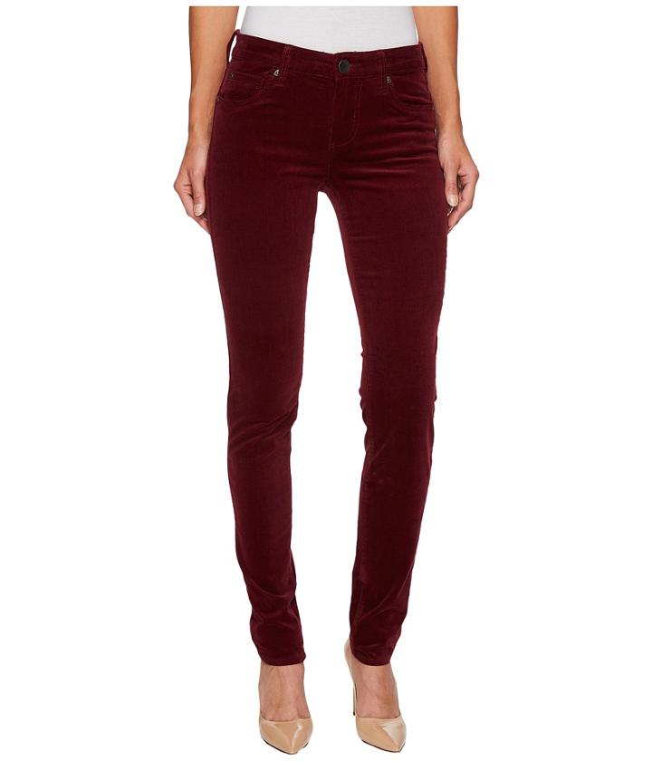 Kut From The Kloth - Diana Skinny Corduroy In Deep Burgundy