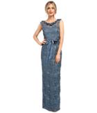 Adrianna Papell - Guipure Lace Column Gown