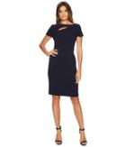 Vince Camuto - Crepe Short Sleeve Bodycon W/ Cut Out
