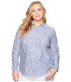 Lauren Ralph Lauren - Plus Size Striped Cotton Shirt