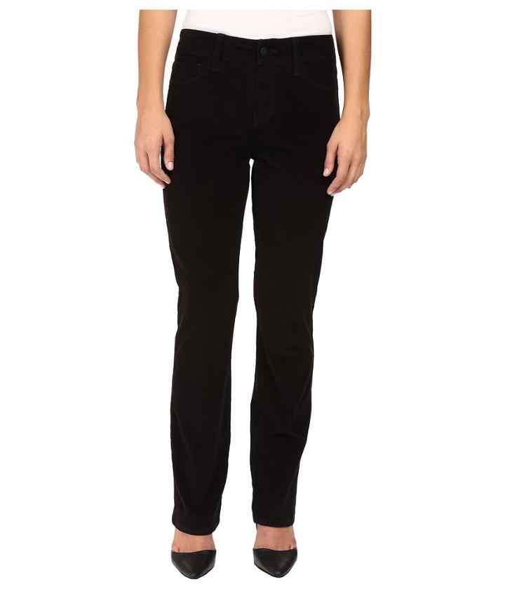 Nydj Petite - Petite Marilyn Straight Jeans In Corduroy In Black