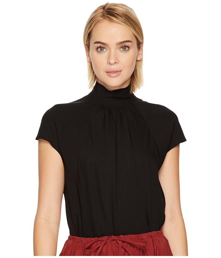 Jil Sander Navy - High Neck Short Sleeve Top