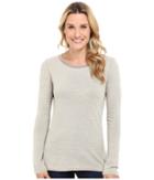 Dylan By True Grit - Micro Slub Stripe Long Sleeve Crew Tee