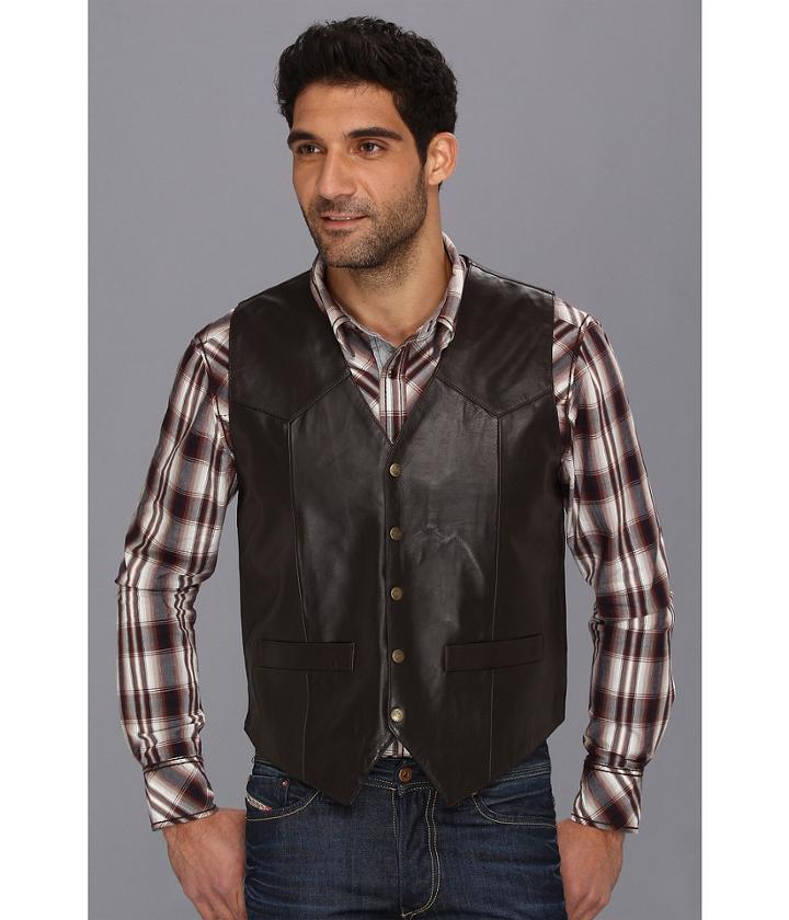 Roper - Lamb Skin Western Vest With Yokes