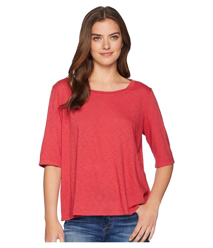 Michael Stars - Supima(r) Cotton Slub Elbow Sleeve Swing Tee