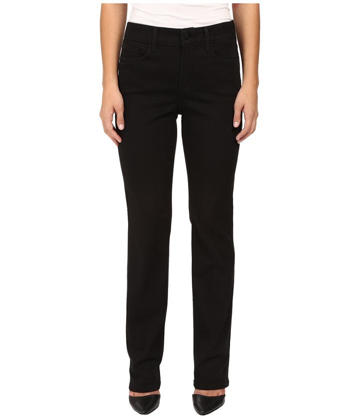 Nydj Petite - Petite Marilyn Straight Jeans In Luxury Touch Denim In Black