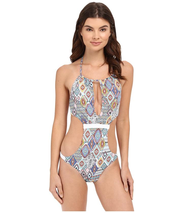 Red Carter - Braided High Cali Neck Monokini One-piece