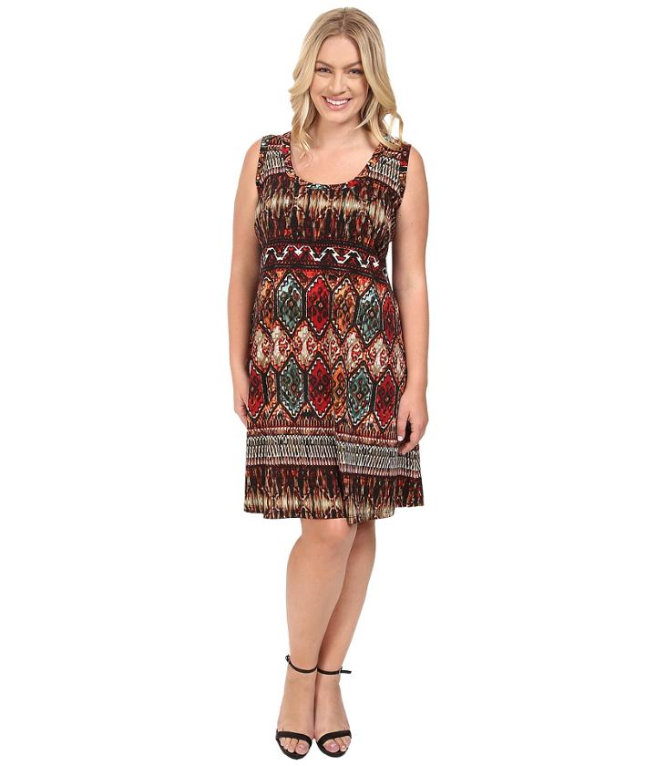 Karen Kane Plus - Plus Size Border Print Dress