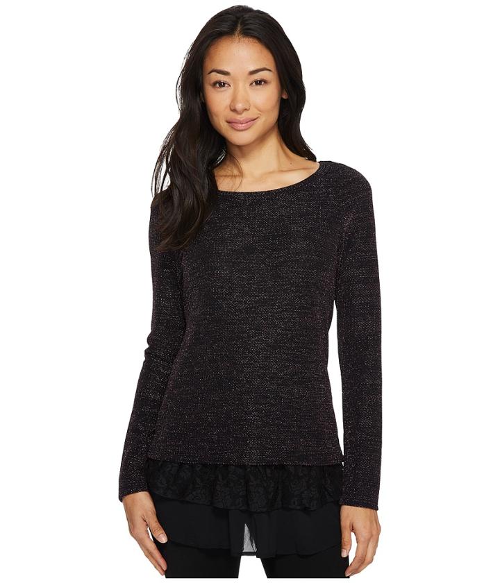 Karen Kane - Lace Hem Sparkle Top