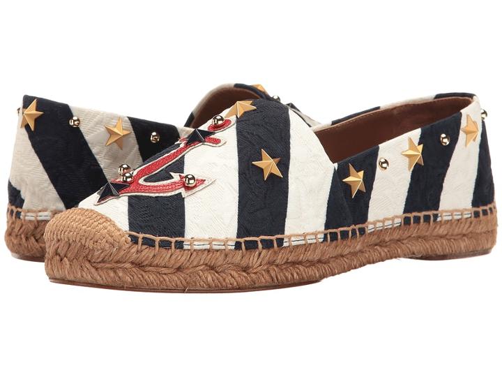 Dolce &amp; Gabbana - Brocade Espadrille With Anchor/star