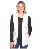 Dylan By True Grit - Cozy Heather Fleece Vest With Hood And Side Pockets