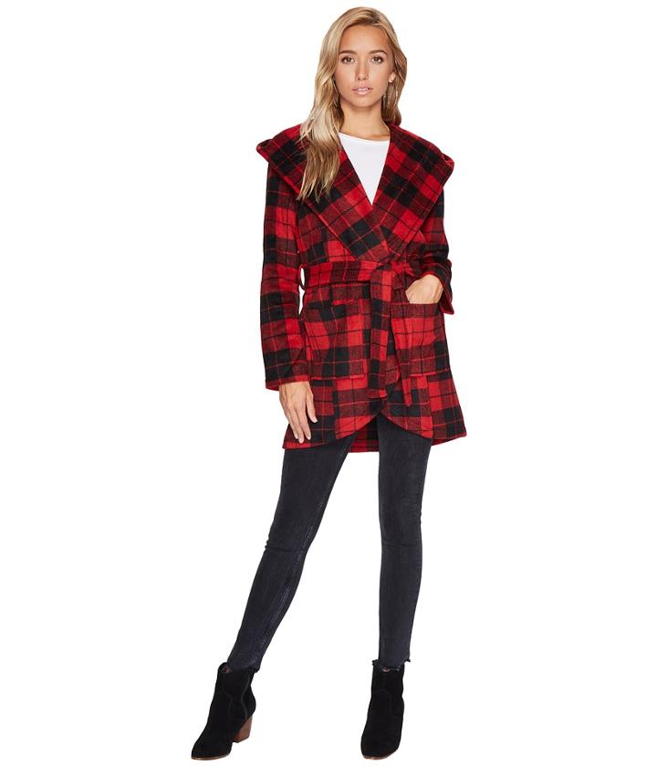 Jack By Bb Dakota - Stanley Buffalo Plaid Wrap Coat