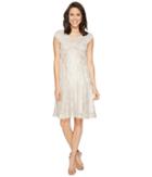 Tahari By Asl - Wrap Bodice Stretch Lace Dress