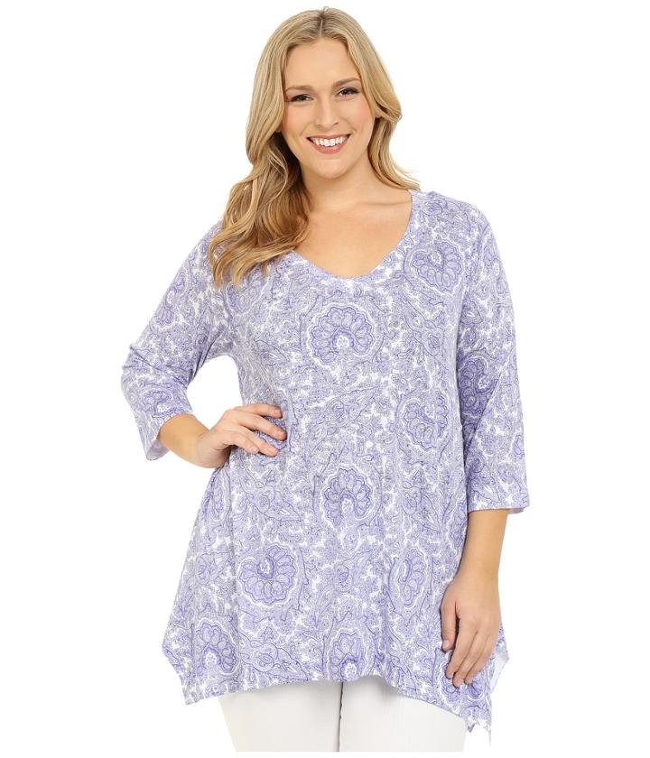 Nally &amp; Millie - Plus Size Paisley Tunic