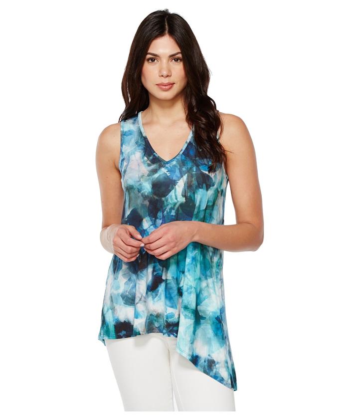 Karen Kane - Sea Glass Asymmetric Tank Top