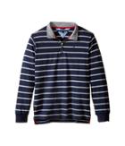 Tommy Hilfiger Kids - Stripe 1/2 Zip Sueded Jersey Sweater