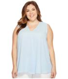 Vince Camuto Specialty Size - Plus Size Sleeveless V-neck Drape Front Blouse