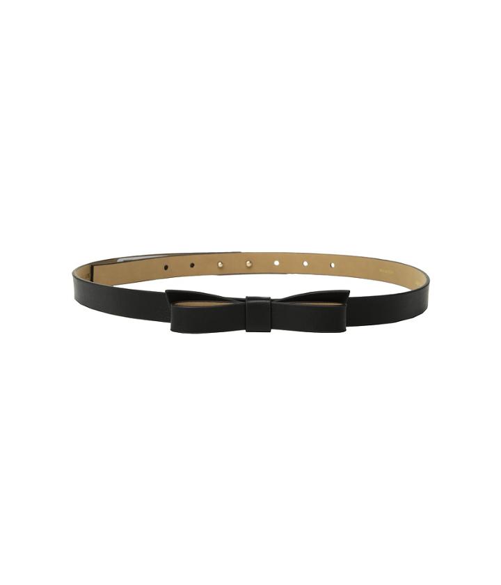 Kate Spade New York - 3/4 Pebble Leather Bow Belt
