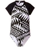 Seafolly Kids - Pool Party Short Sleeve Surf Tank One-piece
