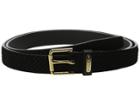 Lauren Ralph Lauren - 1 Haircalf Belt W/ Side Bar Roller Buckle And Logo Keeper Plaque