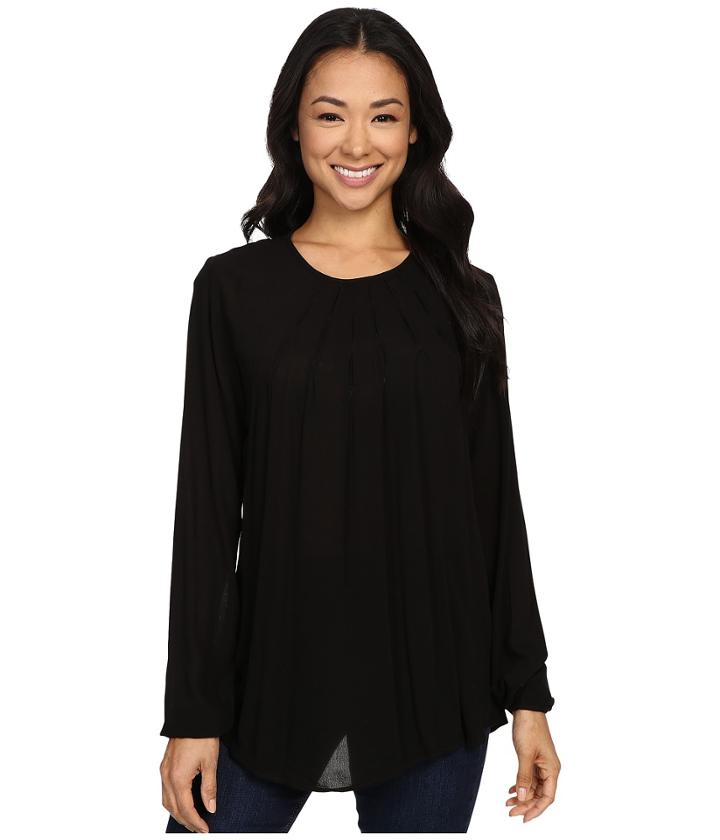 Bobeau - Wren Pleat Neckline Blouse