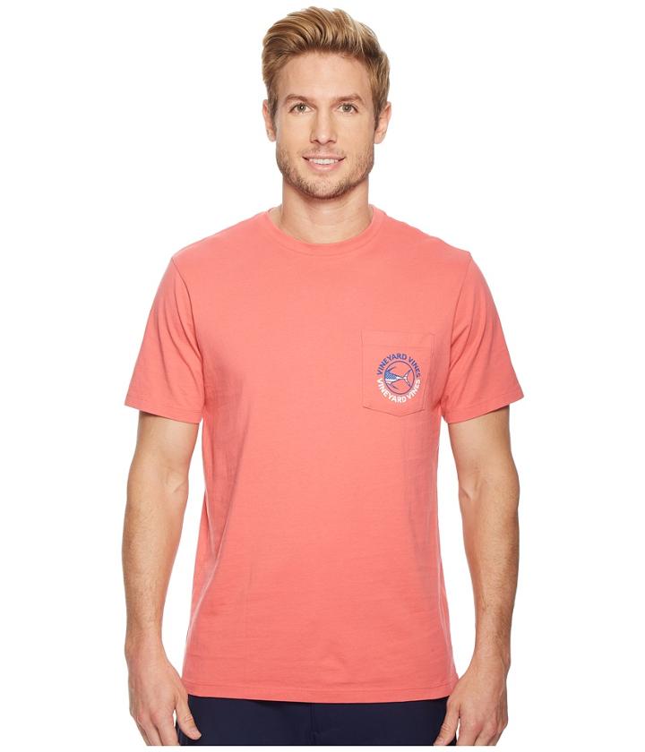 Vineyard Vines - Short Sleeve Heather Tuna Usa Pocket Tee