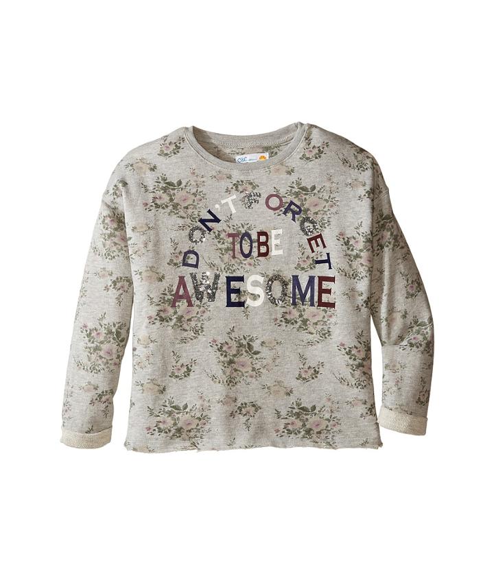 C&amp;c California Kids - Printed Fleece Cropped Pullover