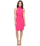 Catherine Catherine Malandrino - Sleeveless Mock Neck Wrap Dress