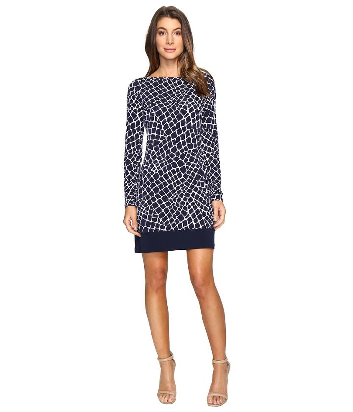 Michael Michael Kors - Nyla Croc Long Sleeve Border Dress