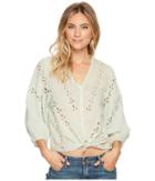 Lucky Brand - Eyelet Peasant Blouse
