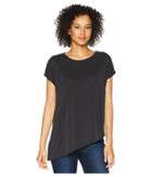 Mod-o-doc - Sandwashed Modal Jersey Raw Edge Asymmetrical Seamed Boxy Tee