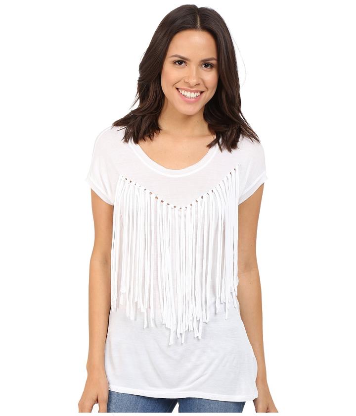 Brigitte Bailey - Adley Short Sleeve Fringe Top