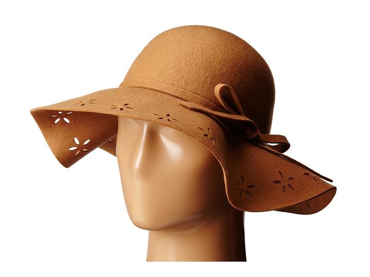 Betsey Johnson - Felt Floppy With Floral Cut Out Brim