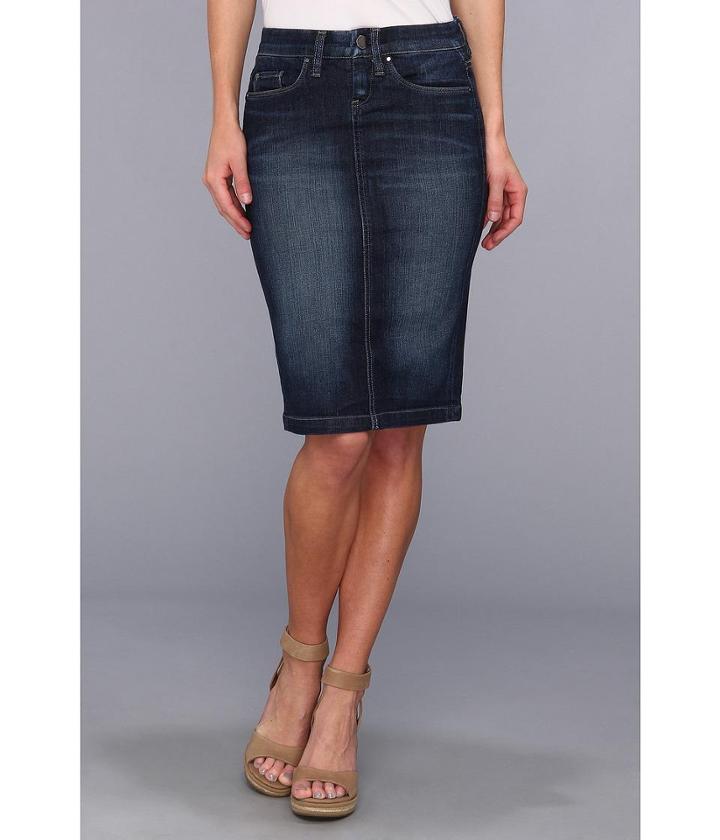 Blank Nyc Denim Pencil Skirt In Denim Blue