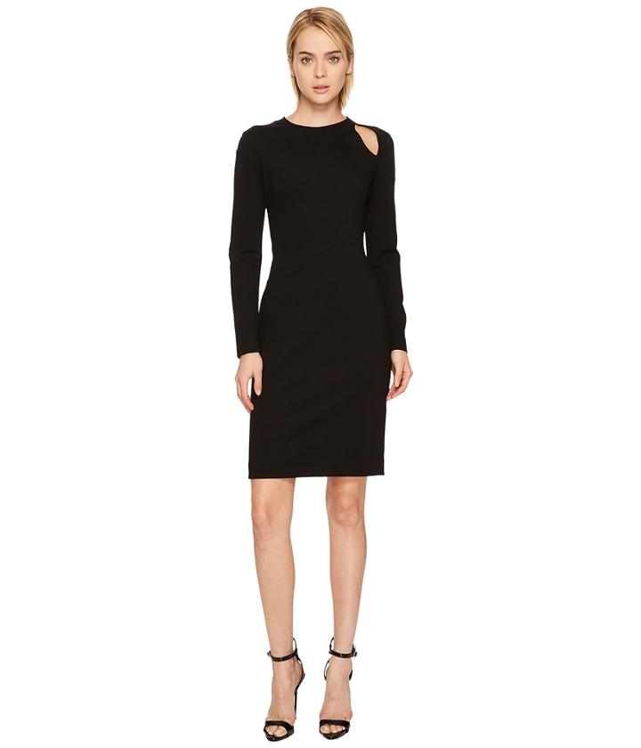 Versace Collection - Long Sleeve Cut Out Jersey Dress