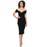 Nicole Miller - Audrey Off The Shoulder Ruffle Party Dress