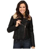 Marc New York By Andrew Marc - Vanessa Faux Leather Faux Fur Jacket