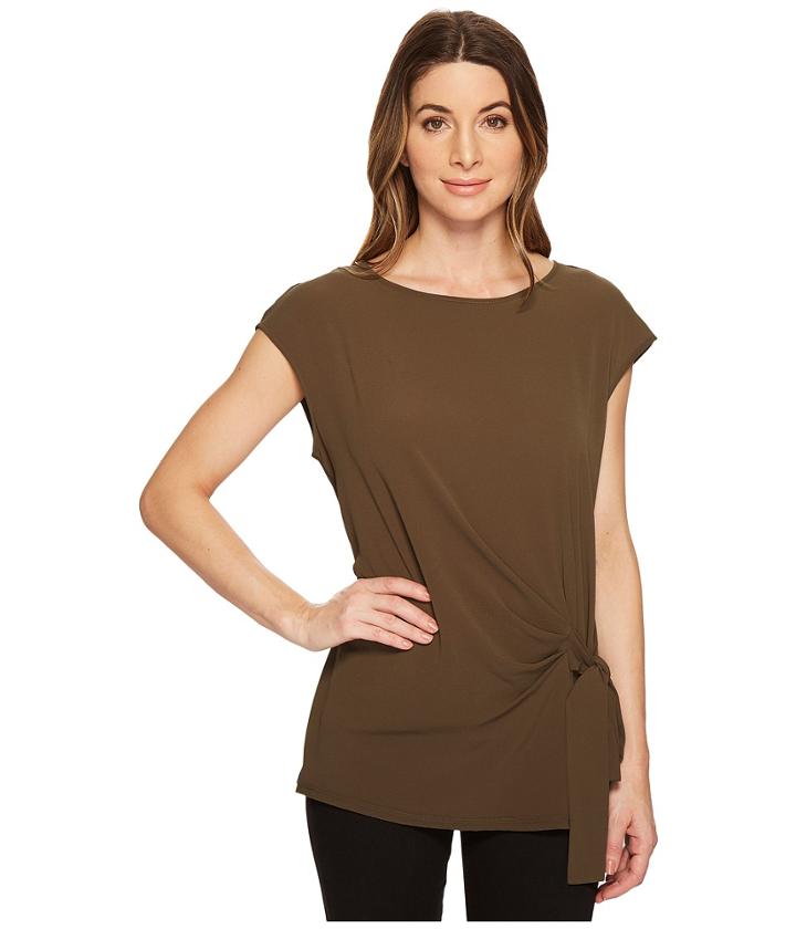 Vince Camuto - Short Sleeve Soft Texture Tie Front Blouse
