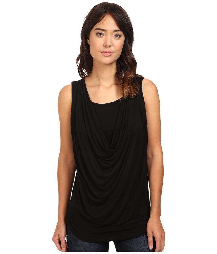 Christin Michaels - Freida Sleeveless Cowl Neck Top With Built-in Camisole