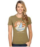 Life Is Good - Lig Geo Sailboat Cool Tee