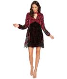 Hale Bob - Creative License Silk With Burnout Velvet Split Sleeve Dress