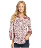 Lucky Brand - Woven Mixed Floral Top