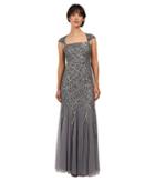 Adrianna Papell - Cap Sleeve Envelope Beaded Gown