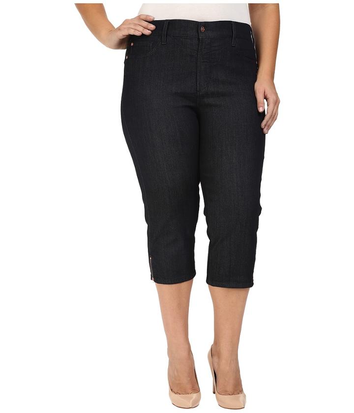 Nydj Plus Size - Plus Size Ariel Crop Jeans In Dark Enzyme