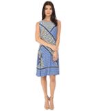 Donna Morgan - Sleeveless Printed Jersey With Pleated Skirt