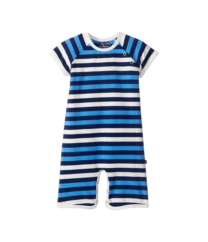 Toobydoo - Multi Blue Stripe Shortie Jumpsuit
