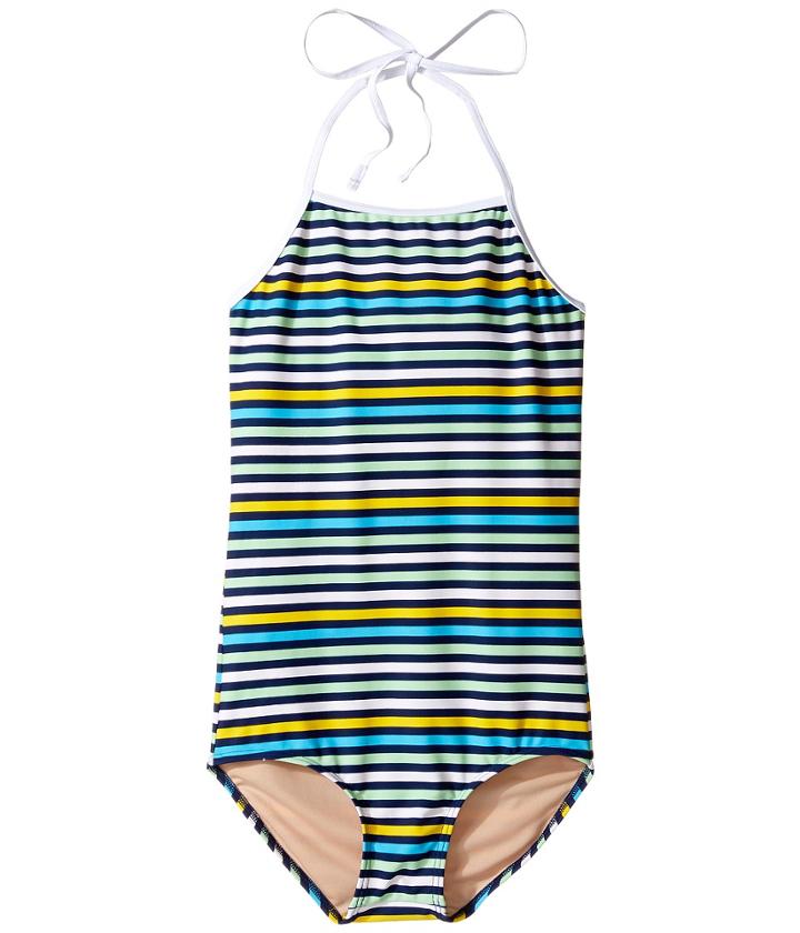 Toobydoo - One-piece Aqua Yellow Green Swimsuit